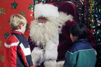 Kids with Santa | Holiday Family Traditions