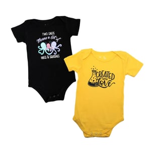 Yellow and Black baby onsies