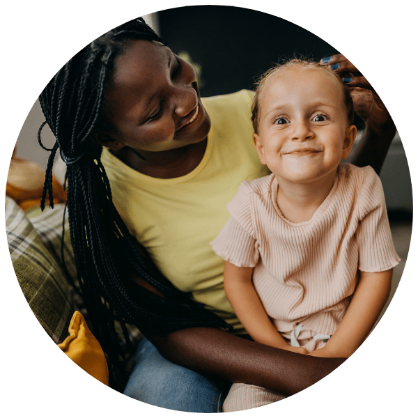 foster mom with child